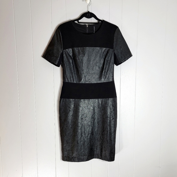 Robe Noire Longue Sans Manches W118 By Walter Baker - Taille L, Stretch, Bodycon - Neuf Avec étiquette